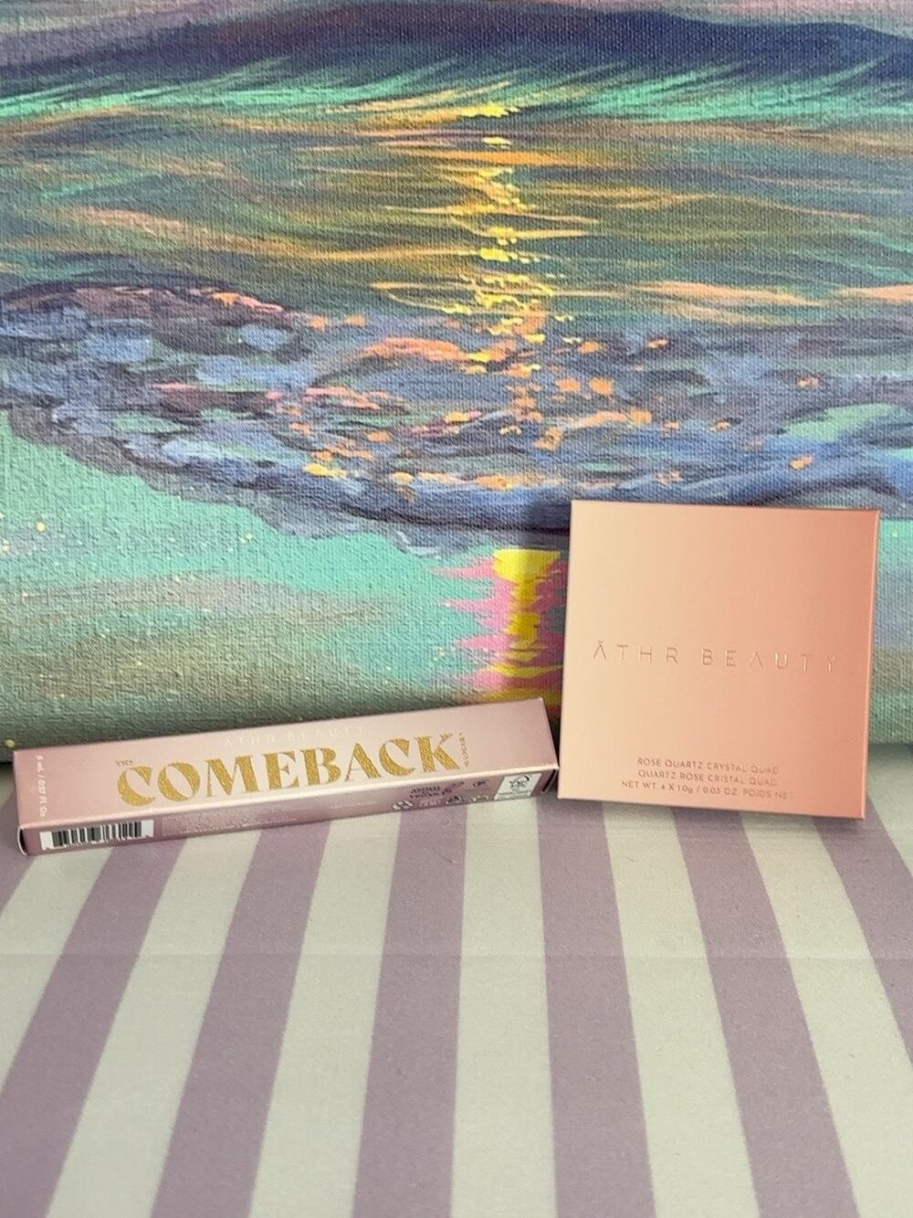 ĀTHR Beauty Rose Quartz Crystal Quad + The Comeback Mascara Bundle